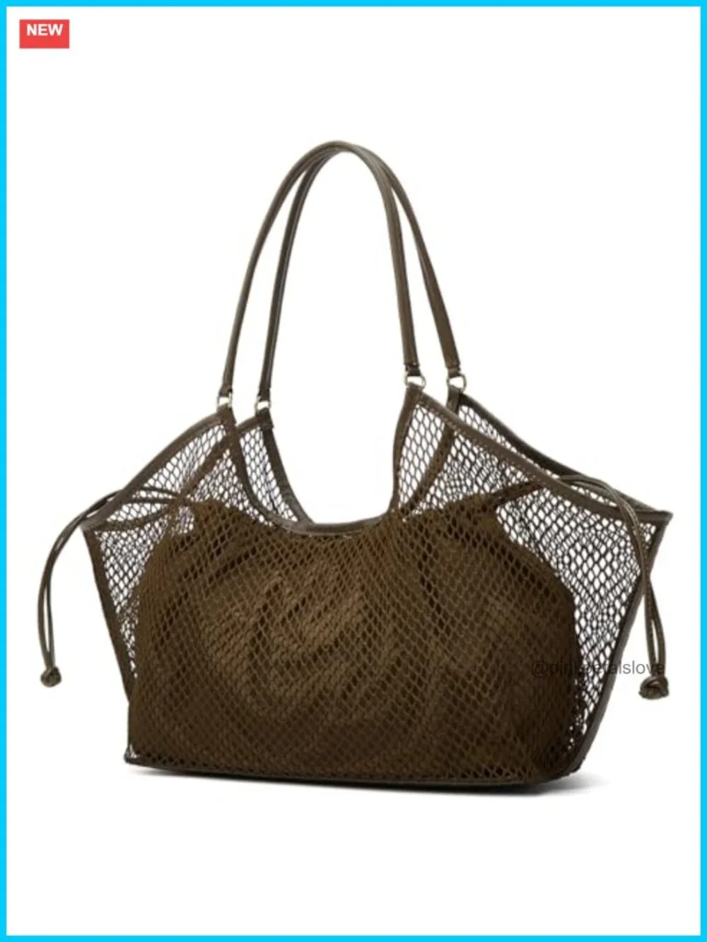 Slouchy Mesh Crochet Tote Bag Crossbody Shoulder Hobo Purse Summer Vacation